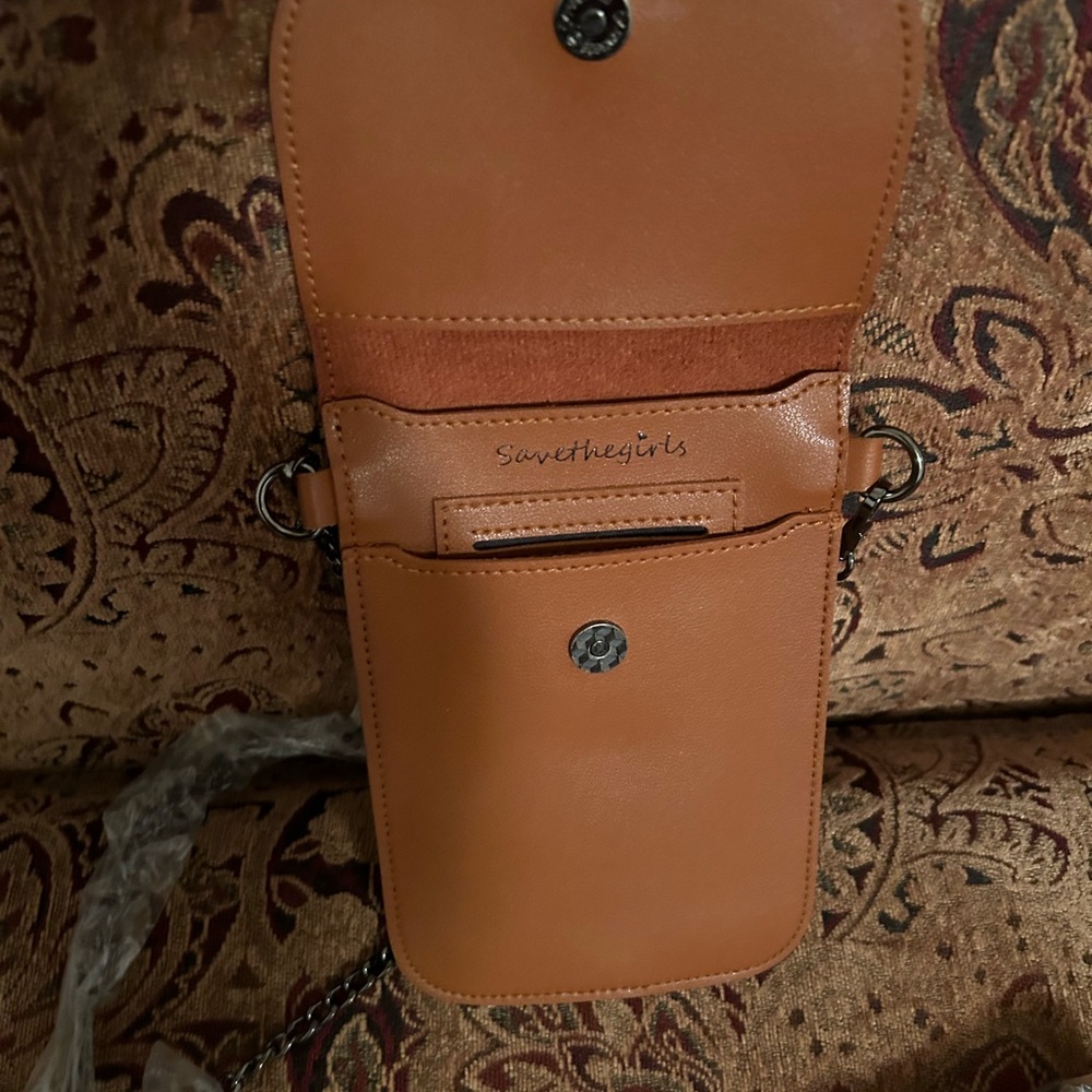 Save the girls Crossbody clear pocket phone holder with RFID!